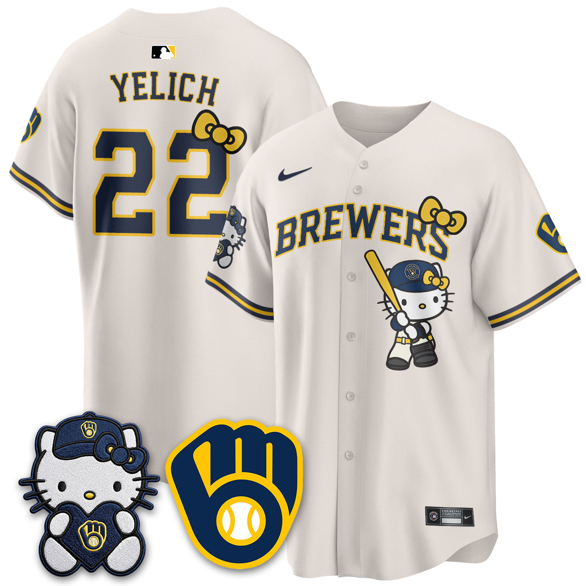 Milwaukee Brewers Meow KT Night Vapor Limited Jersey - All Stitched