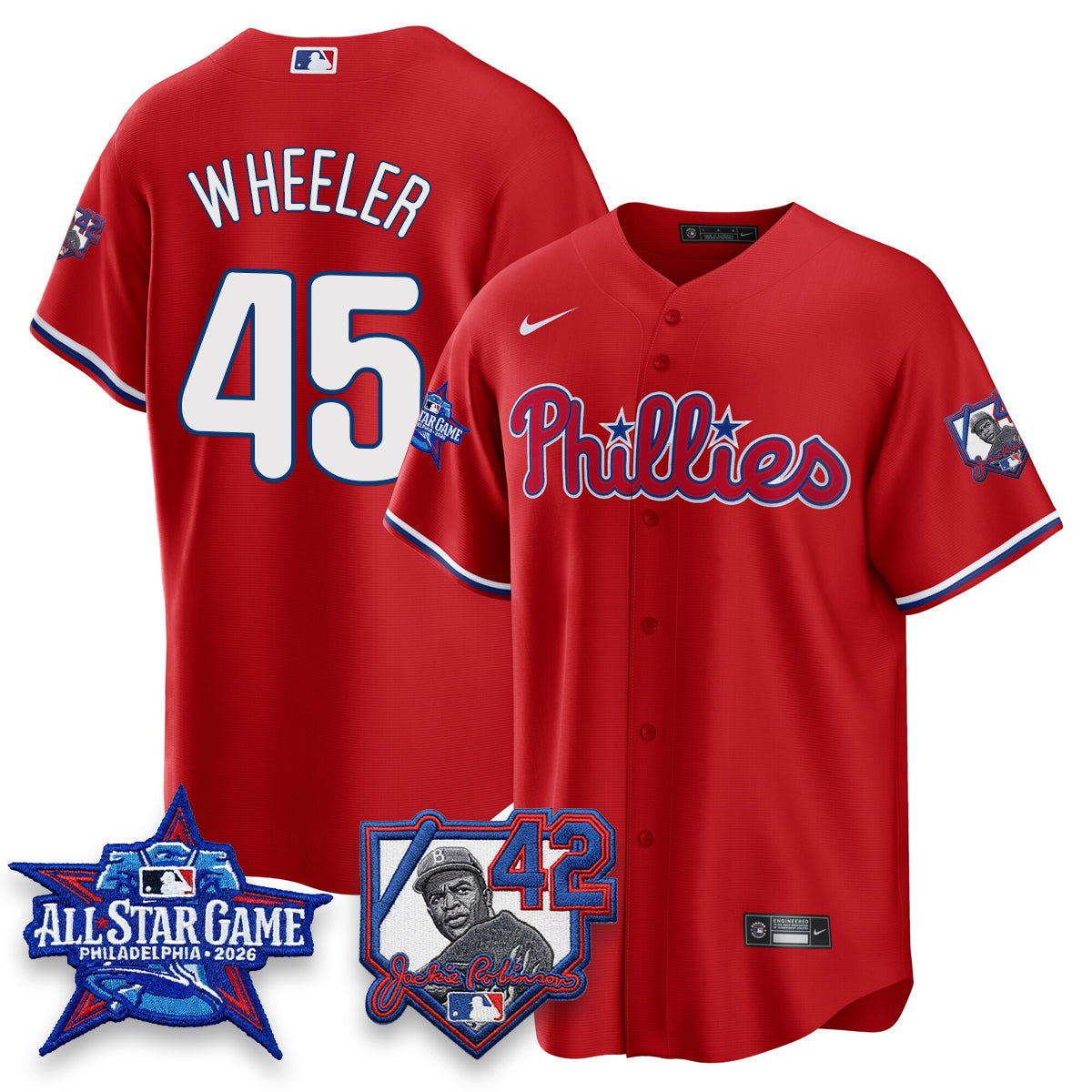 Philadelphia Phillies 2026 Jackie Robinson New Era - All Star Game Vapor Limited Jersey - All Stitched