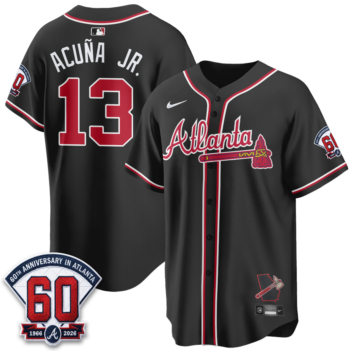 Atlanta Braves 2026 Black Out Style Vapor Limited Jersey - All Stitched
