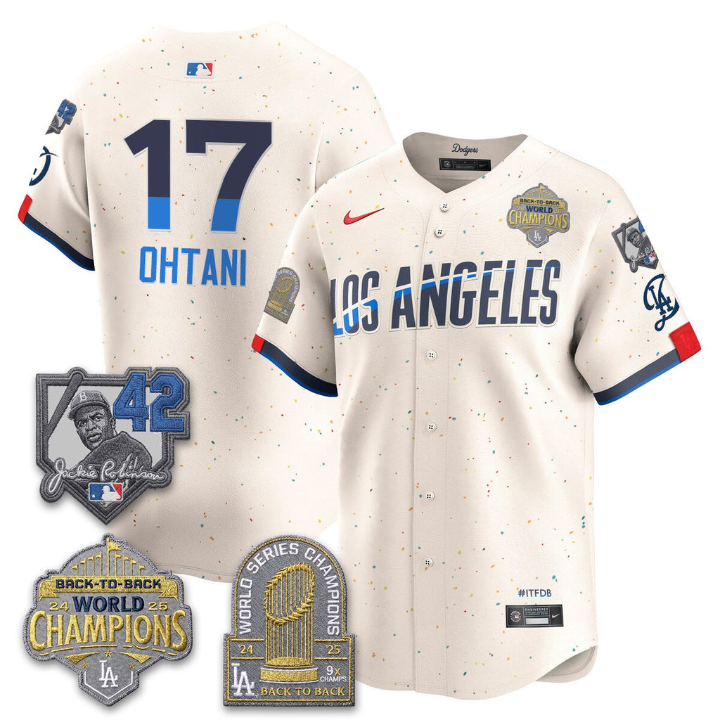 Los Angeles Dodgers 2026 New Era Gold Collection Vapor Limited Jersey - B2B Champs - All Stitched