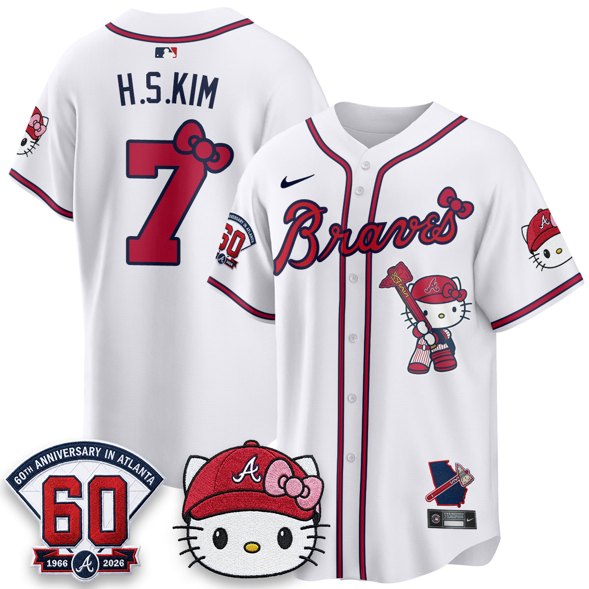 Atlanta Braves x Meow KT 2026 Vapor Limited Jersey - All Stitched