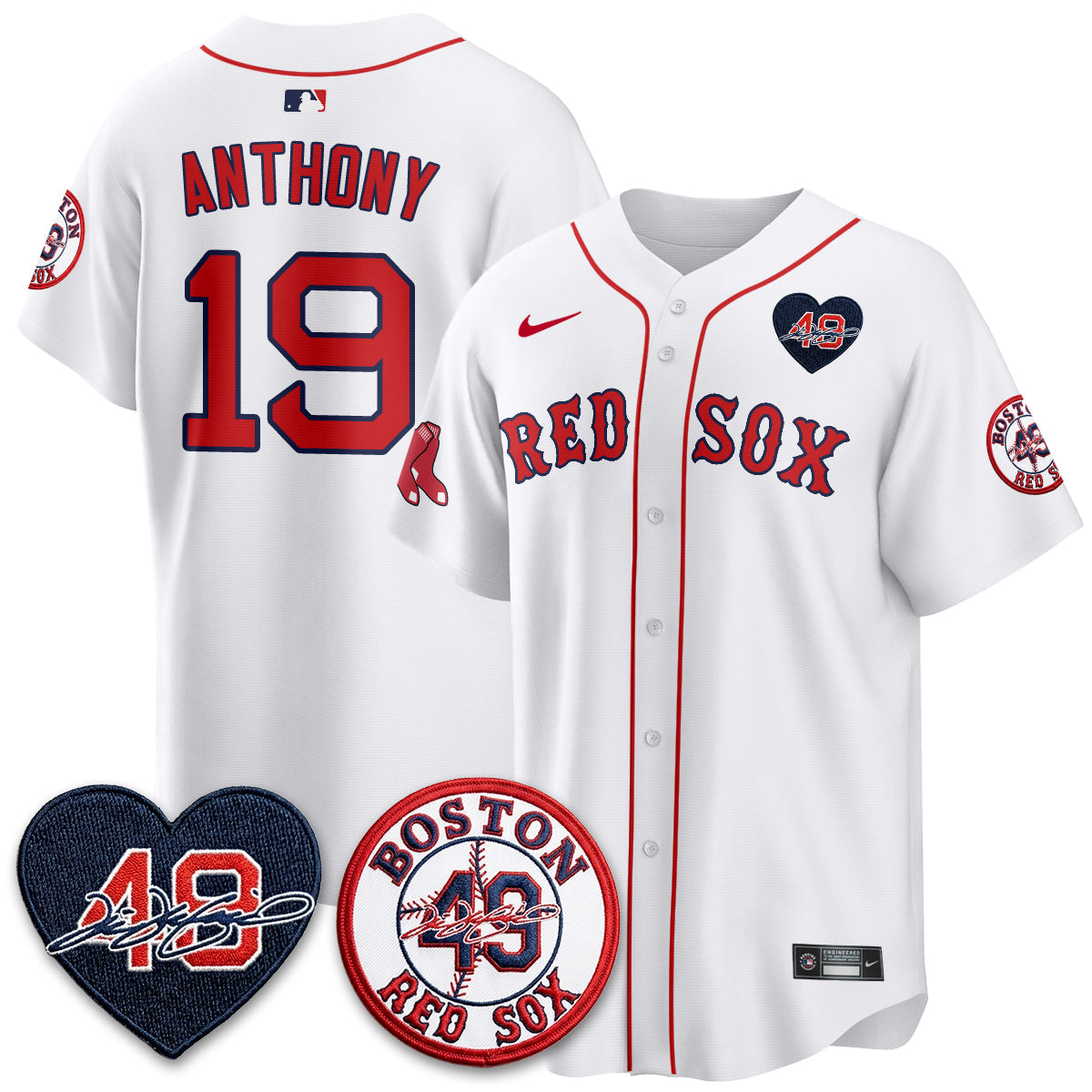 Boston Red Sox Tim Wakefield Memorial Patch Vaper Premier Limited Jersey - All Stitched