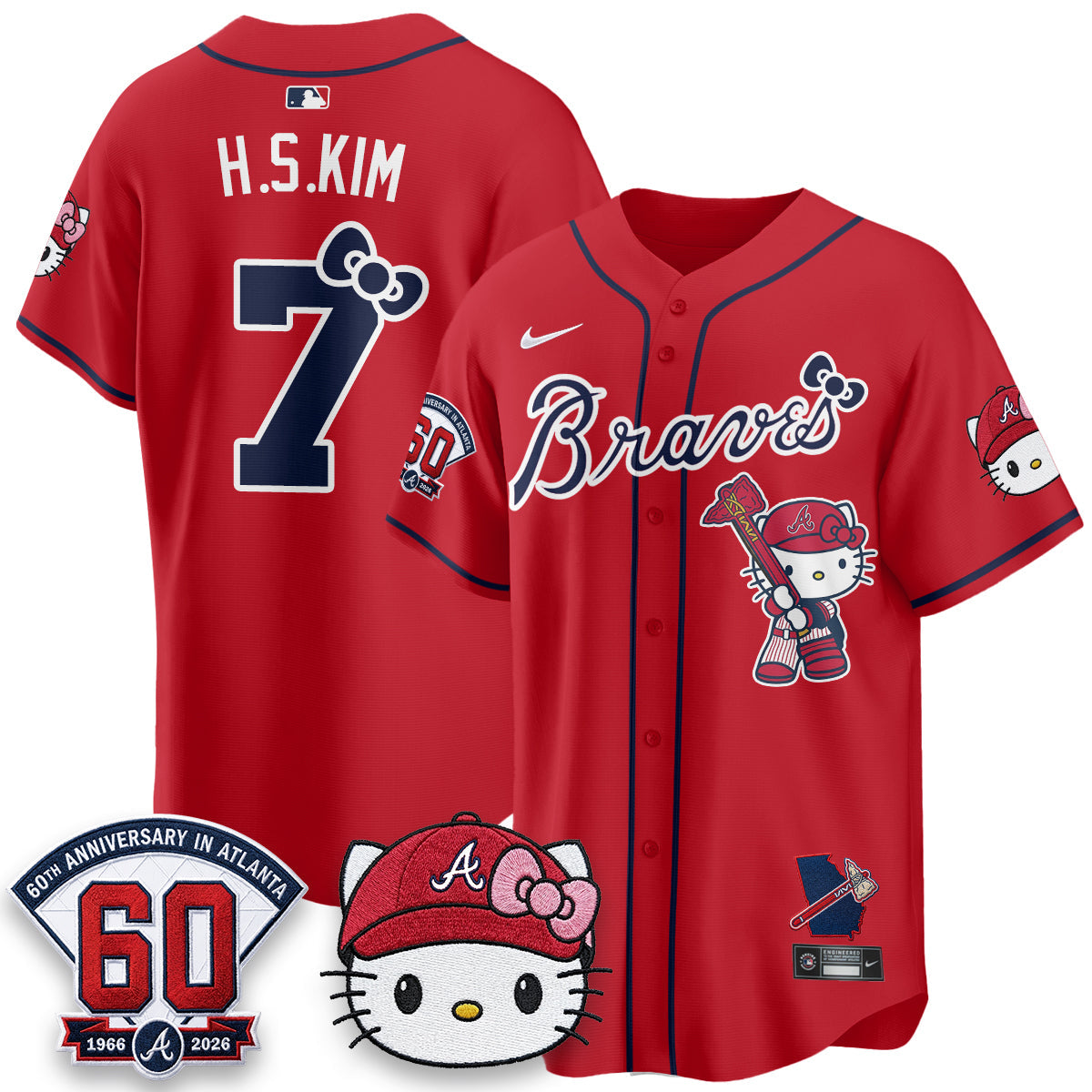 Atlanta Braves x Meow KT 2026 Vapor Limited Jersey - All Stitched