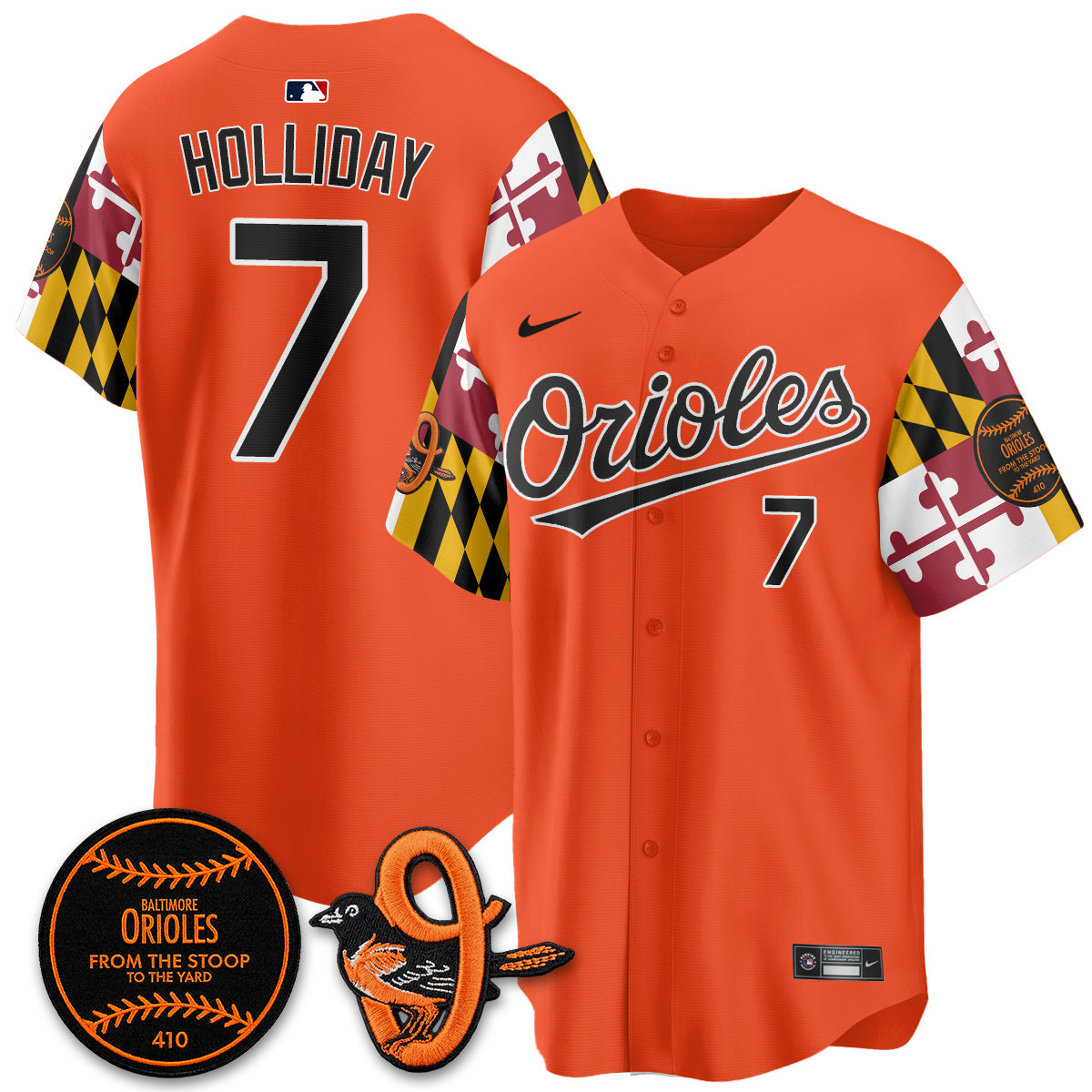 Baltimore Orioles 2026 x Maryland State Flag Vapor Jersey - All Stitched V2