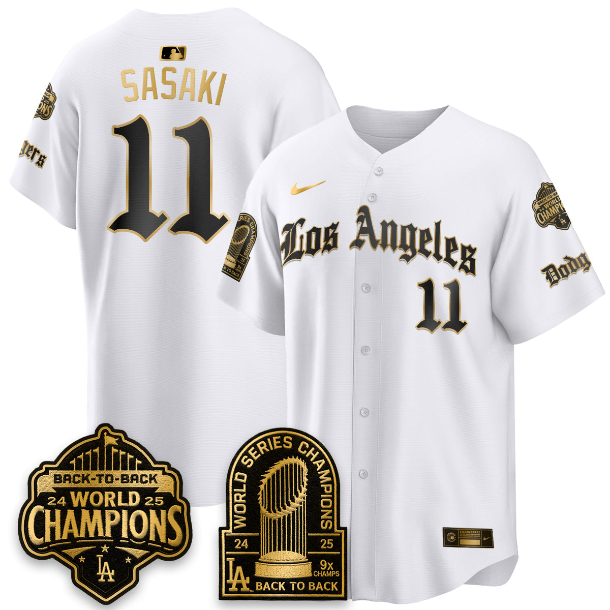 LAD WS Champions Back 2 Back Patch Vapor Premier Limited Gothic Edition Jersey - All Stitched