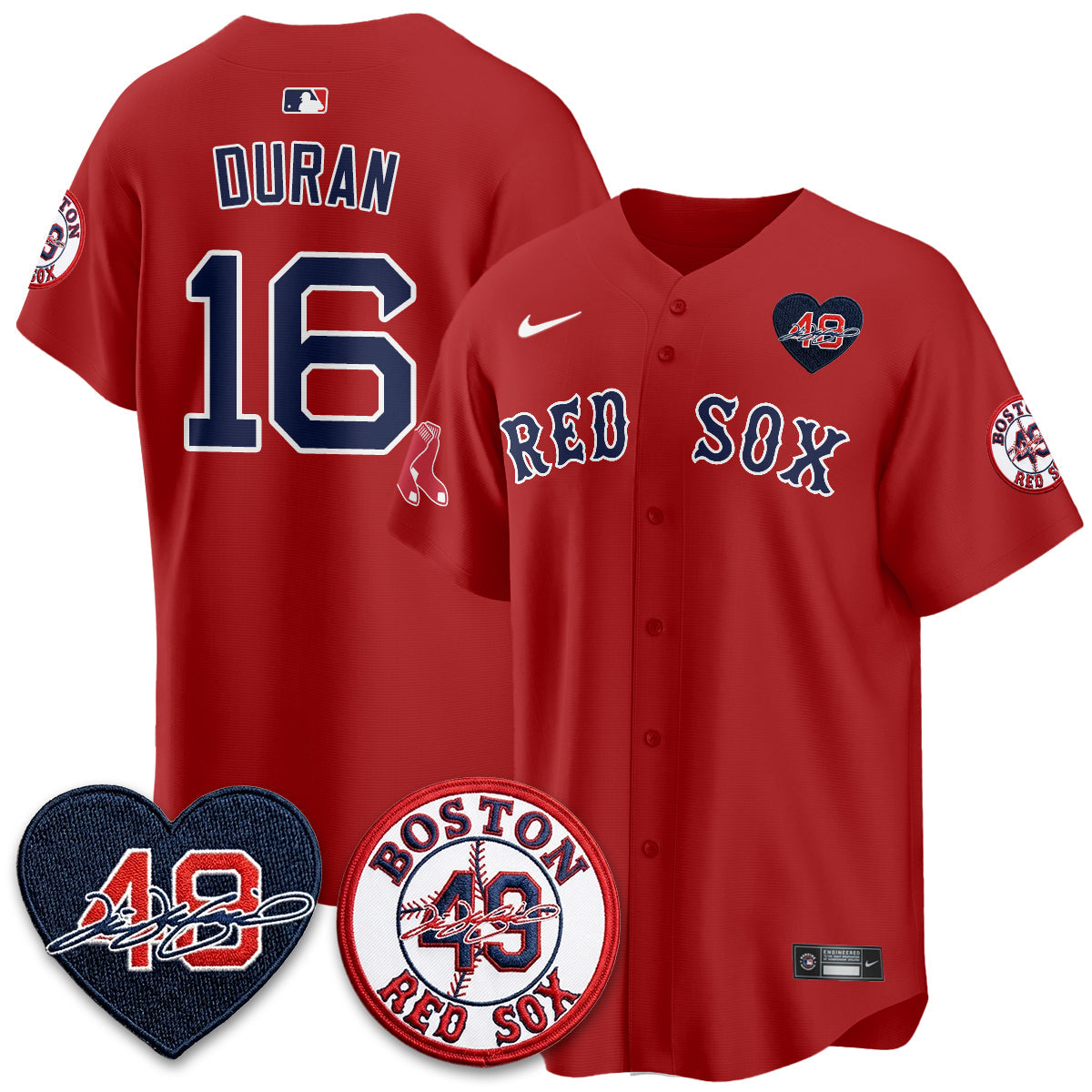 Boston Red Sox Tim Wakefield Memorial Patch Vaper Premier Limited Jersey - All Stitched