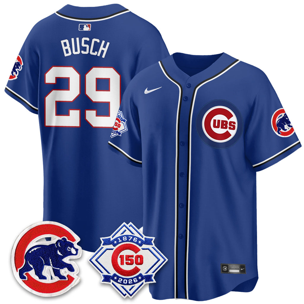 Chicago Cubs 150th Anniversary Black Out Style Vapor Premier Limited Jersey - All Stitched