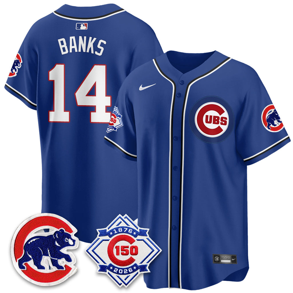 Chicago Cubs 150th Anniversary Black Out Style Vapor Premier Limited Jersey - All Stitched