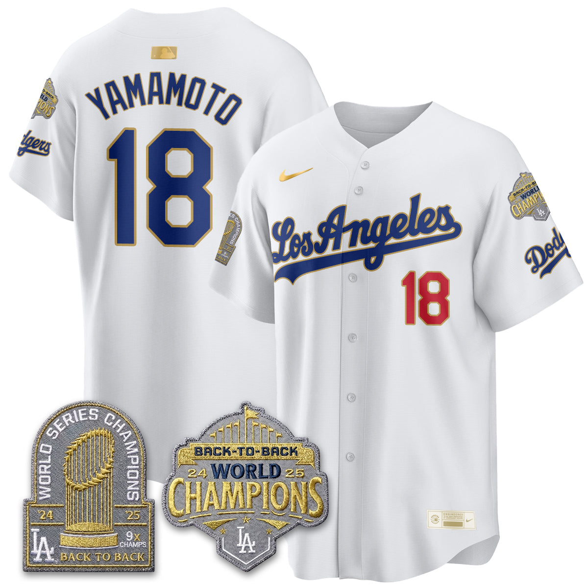 LAD Gold Collection Vapor Limited Jersey - 9x & B2B Champs - All Stitched