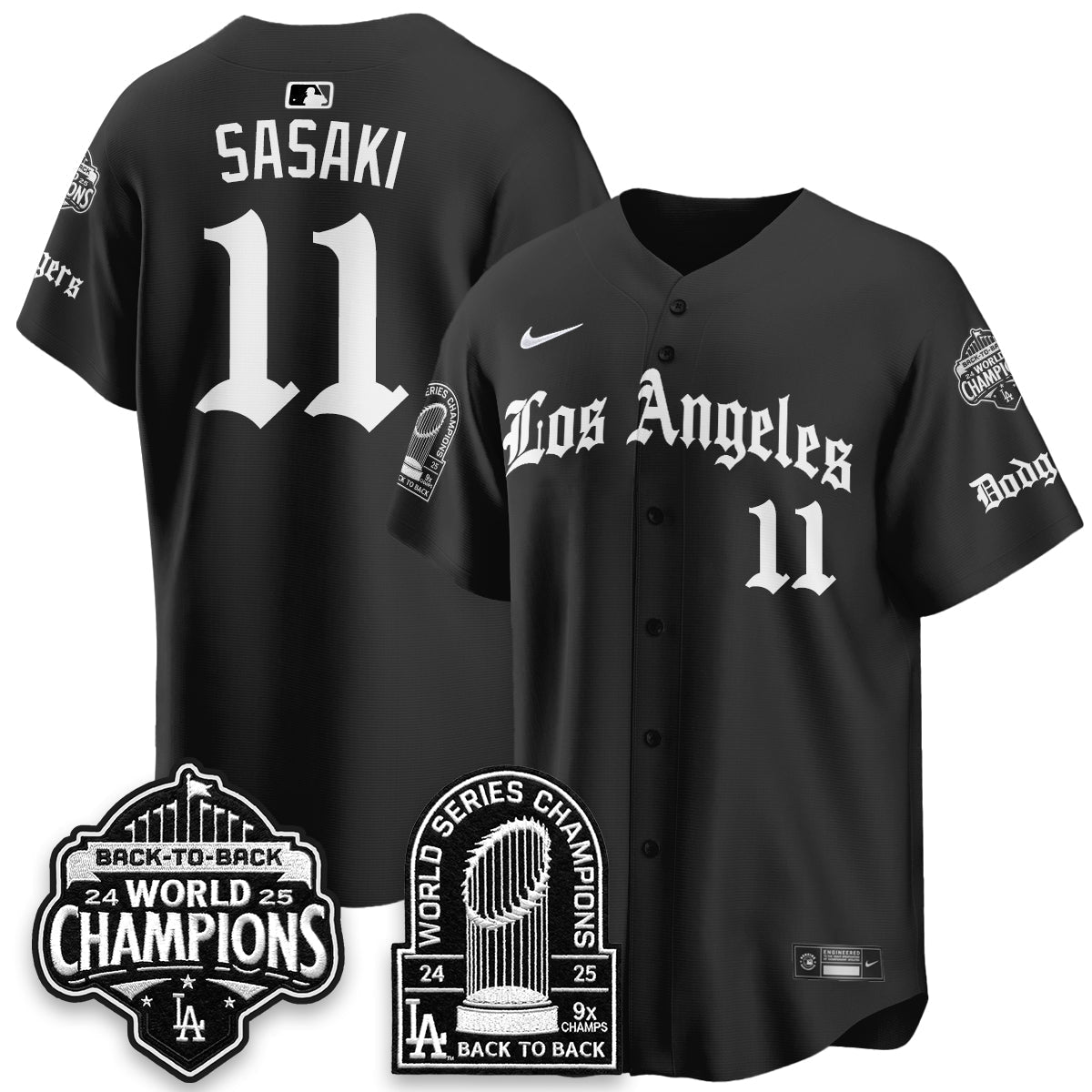 LAD WS Champions Back 2 Back Patch Vapor Premier Limited Gothic Gold Edition Jersey - Stitched