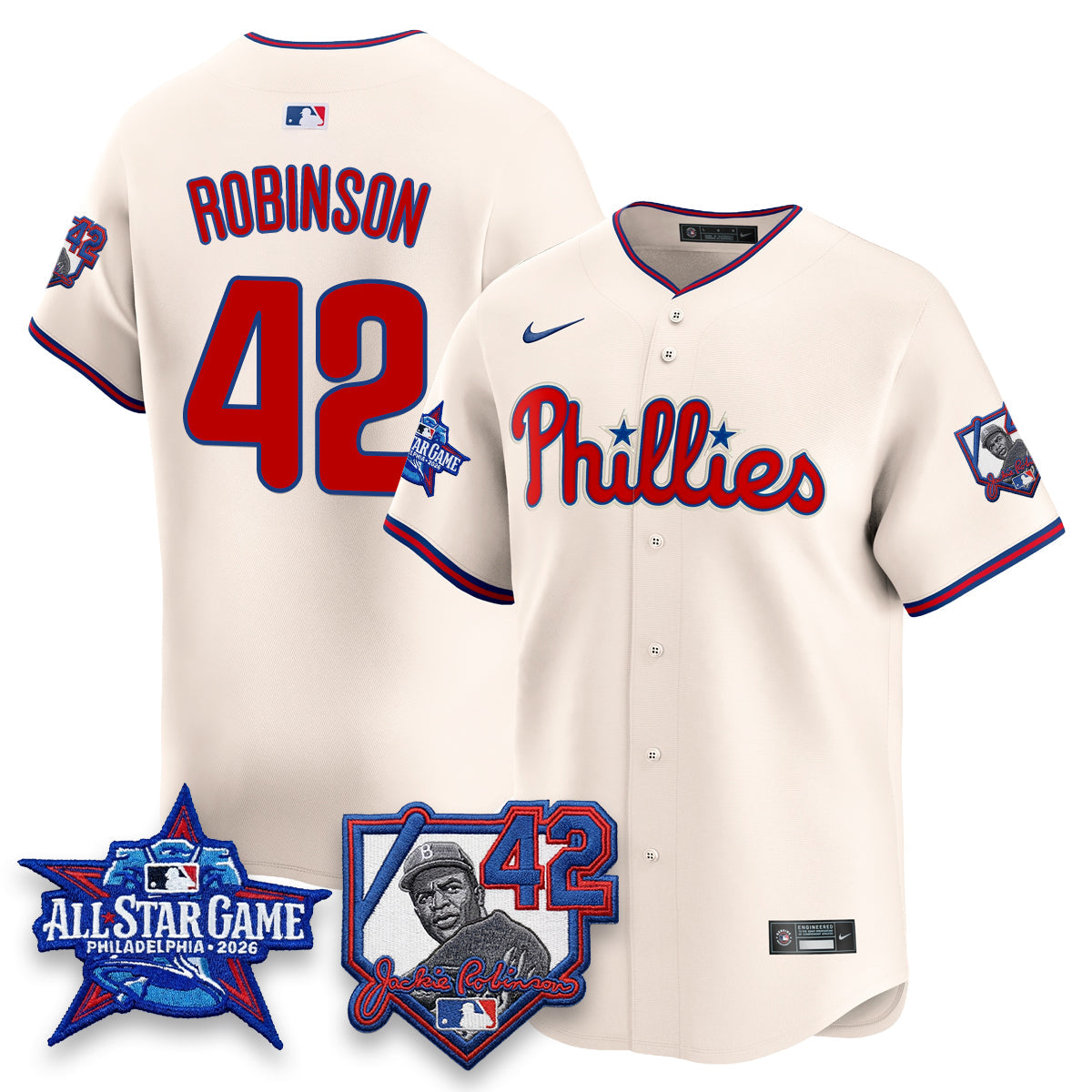 Philadelphia Phillies 2026 Jackie Robinson New Era - All Star Game Vapor Limited Jersey - All Stitched