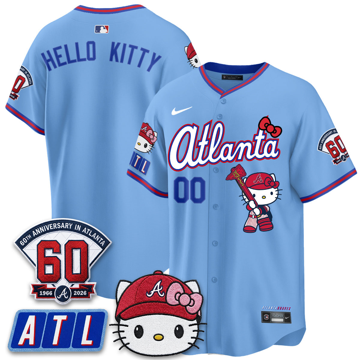 Atlanta Braves x Meow KT 2026 Vapor Limited Jersey - All Stitched