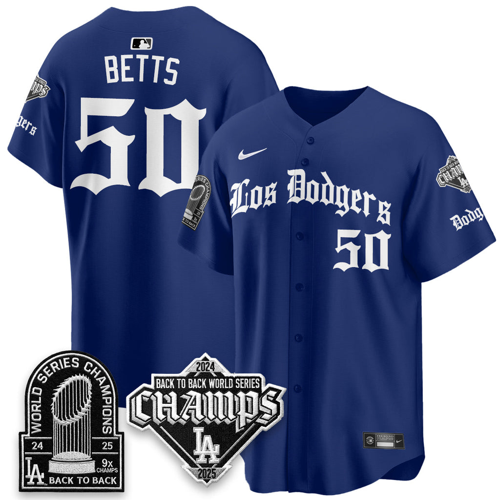 Los Angeles Dodgers World Series Champions B2B Patch Vapor Premier Limited Gothic Edition Jersey - All Stitched