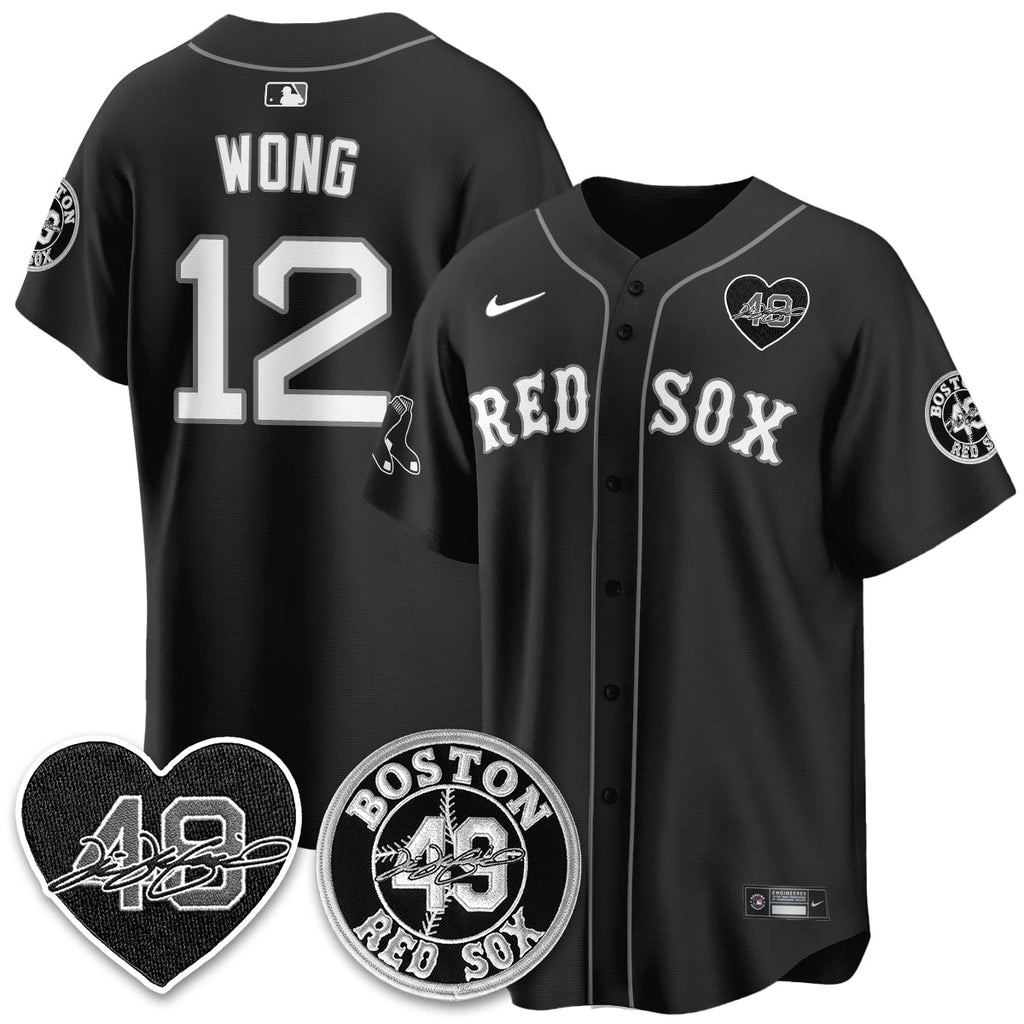 Boston Red Sox Tim Wakefield Memorial Patch Vaper Premier Limited Jersey - All Stitched