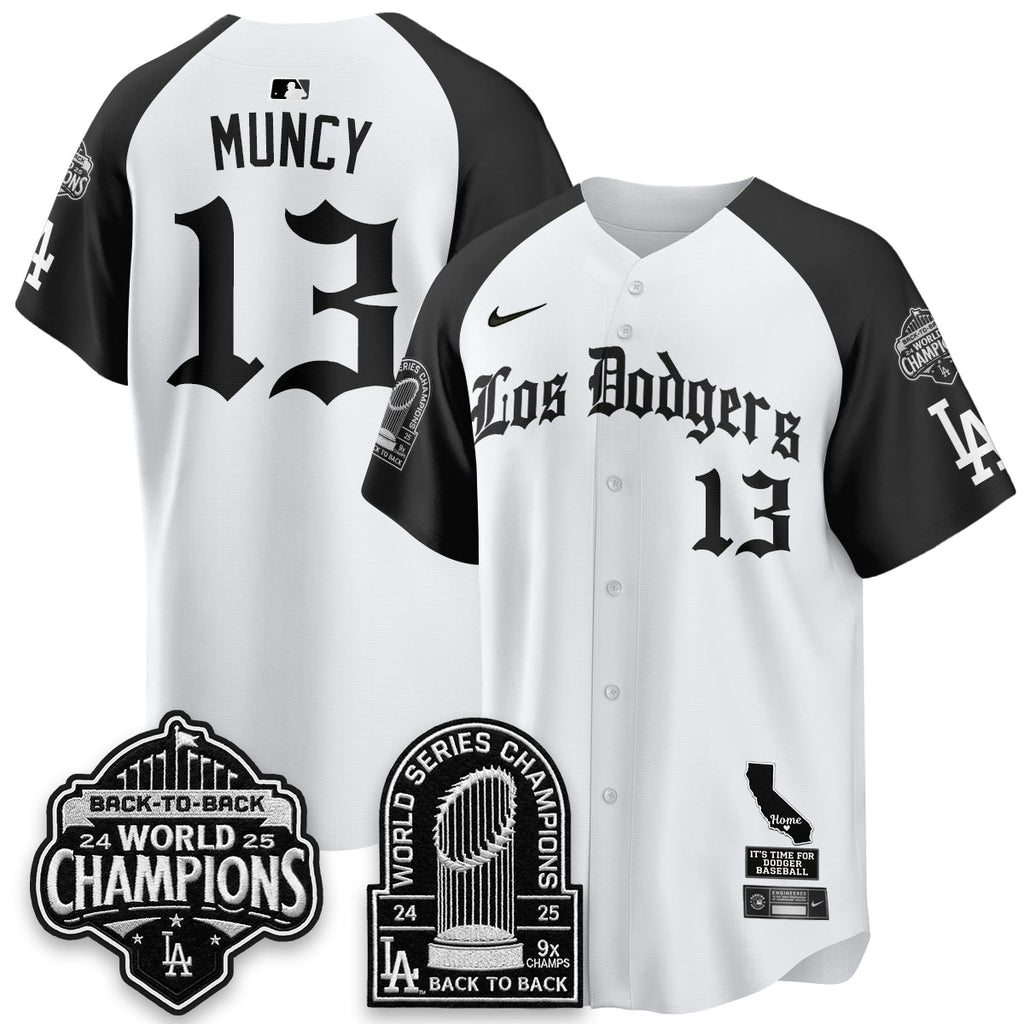Los Angeles Dodgers World Series Champions Vapor Premier Limited Gothic Edition Jersey - All Stitched