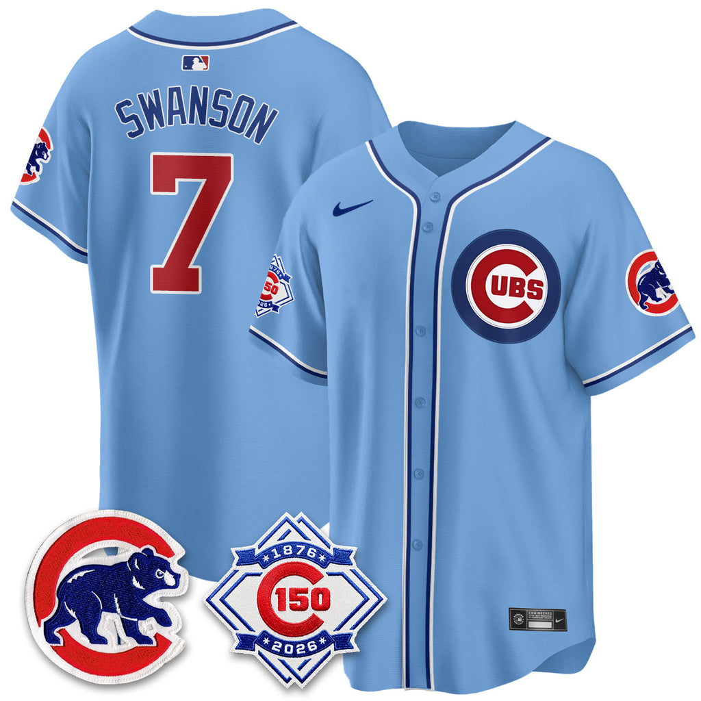 Chicago Cubs 150th Anniversary Black Out Style Vapor Premier Limited Jersey - All Stitched