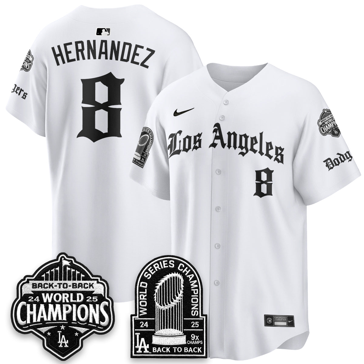 LAD WS Champions Back 2 Back Patch Vapor Premier Limited Gothic Edition Jersey - All Stitched