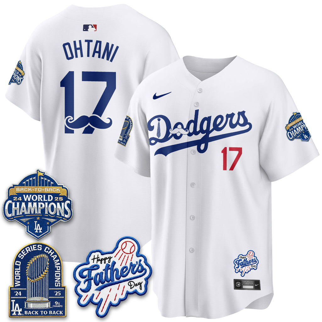Los Angeles Dodgers Happy Father's Day 2026 Jersey - Stitched