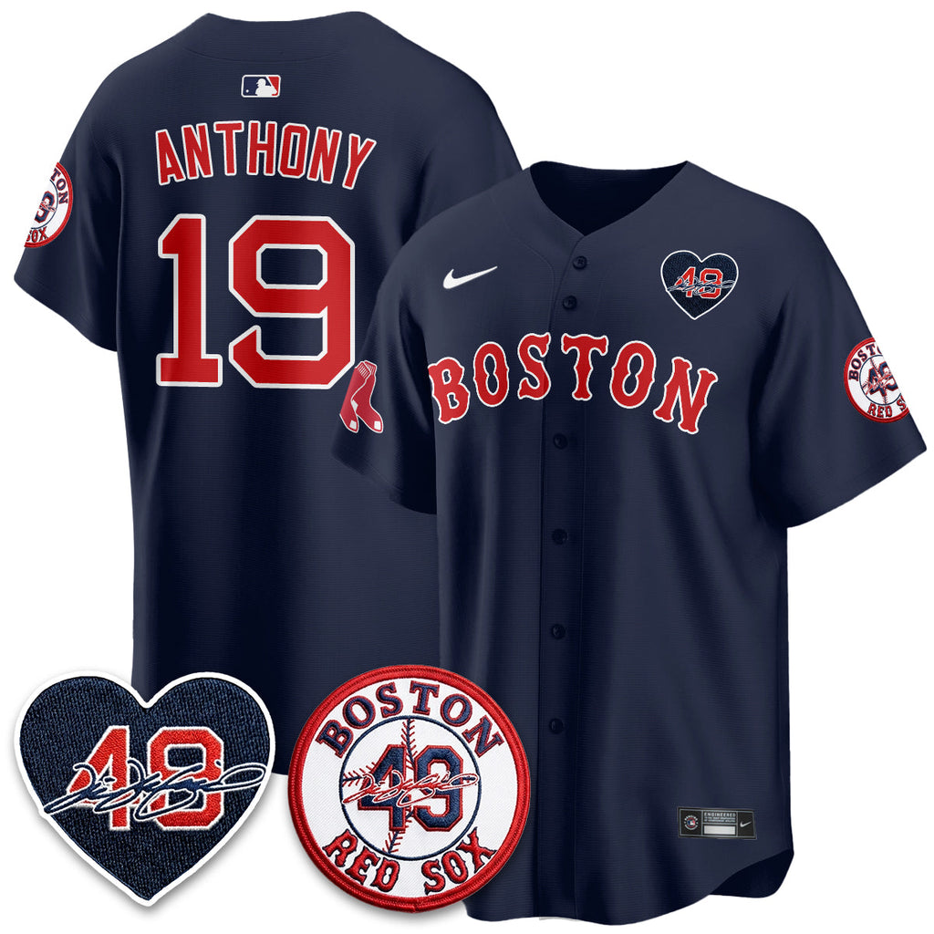 Boston Red Sox Tim Wakefield Memorial Patch Vaper Premier Limited Jersey - All Stitched
