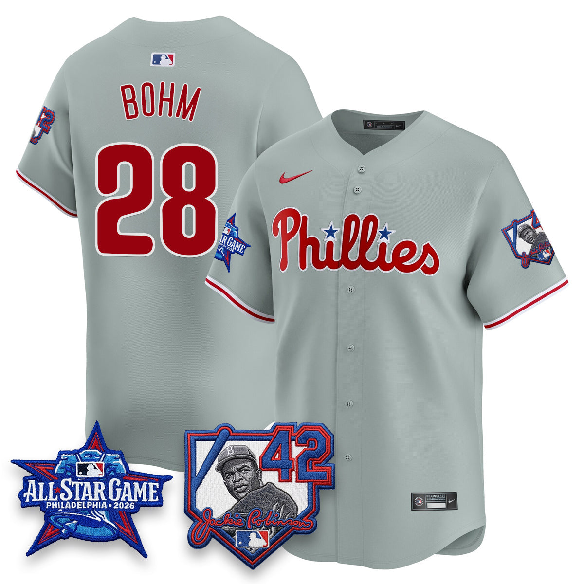 Philadelphia Phillies 2026 Jackie Robinson New Era - All Star Game Vapor Limited Jersey - All Stitched