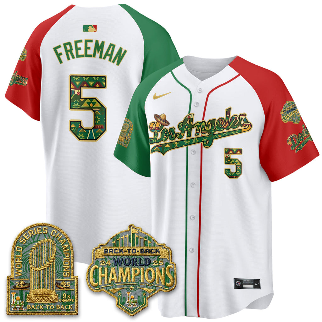 Los Angeles Dodgers x Mexican Heritage âLetâs Fiesta!â 2026 Limited Vapor Jersey - All Stitched
