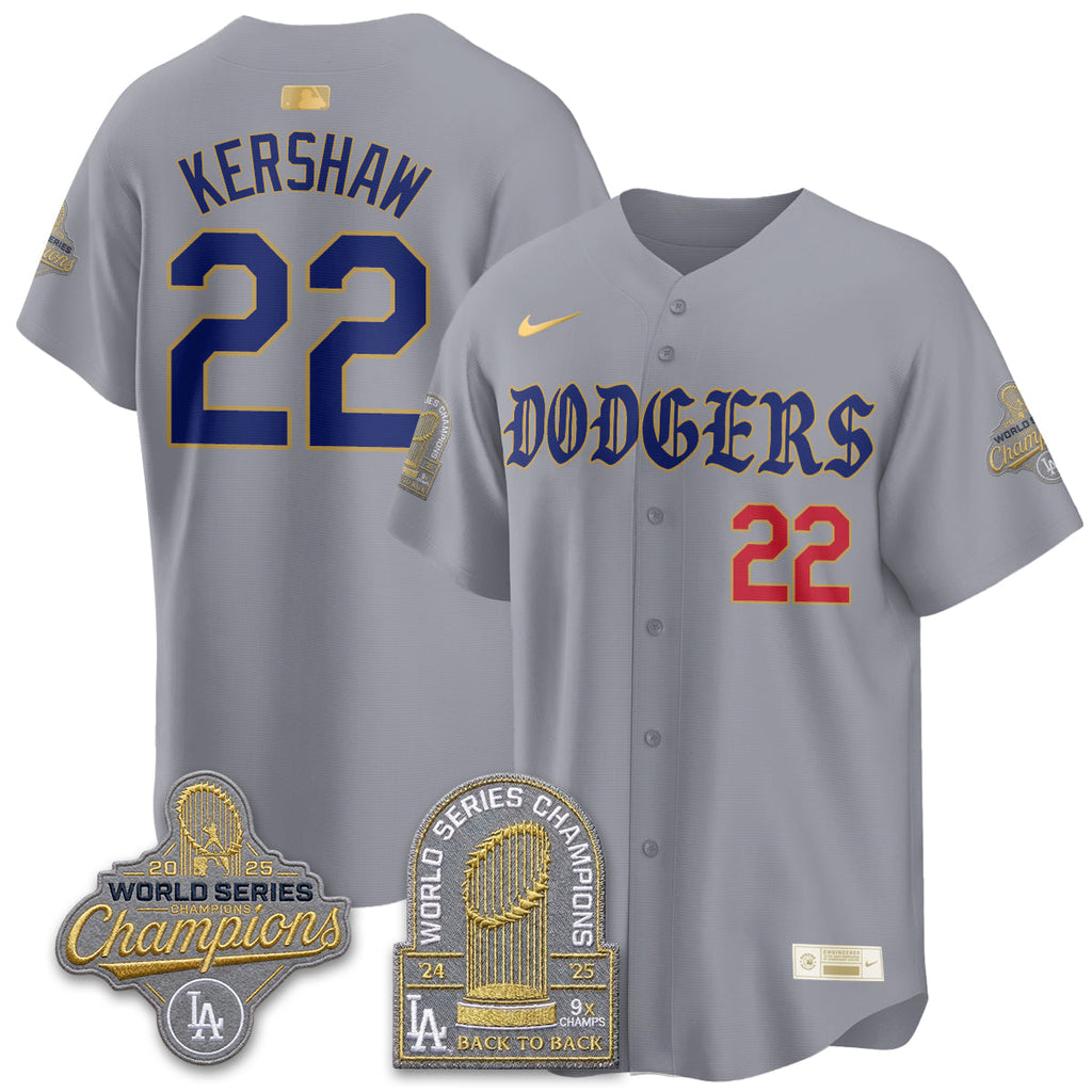 Los Angeles Dodgers Vapor Limited Jersey - Back to Back 9x Champs - All Stitched