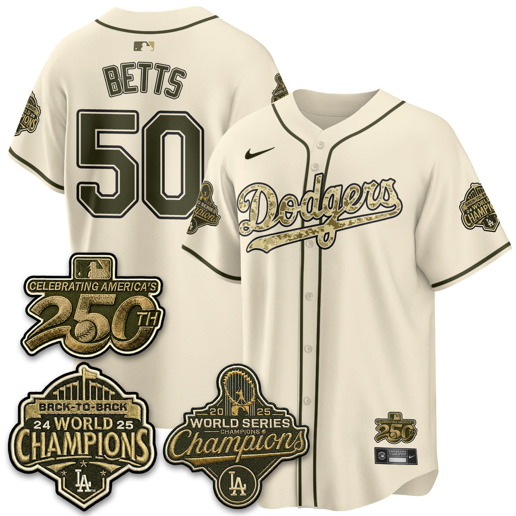 Los Angeles Dodgers Military Appreciation Game Day Jersey -All Stitched