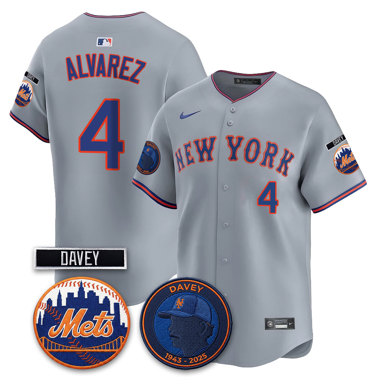 New York Mets 2026 Davey Johnson In Memoriam Vapor Limited Jersey - All Stitched