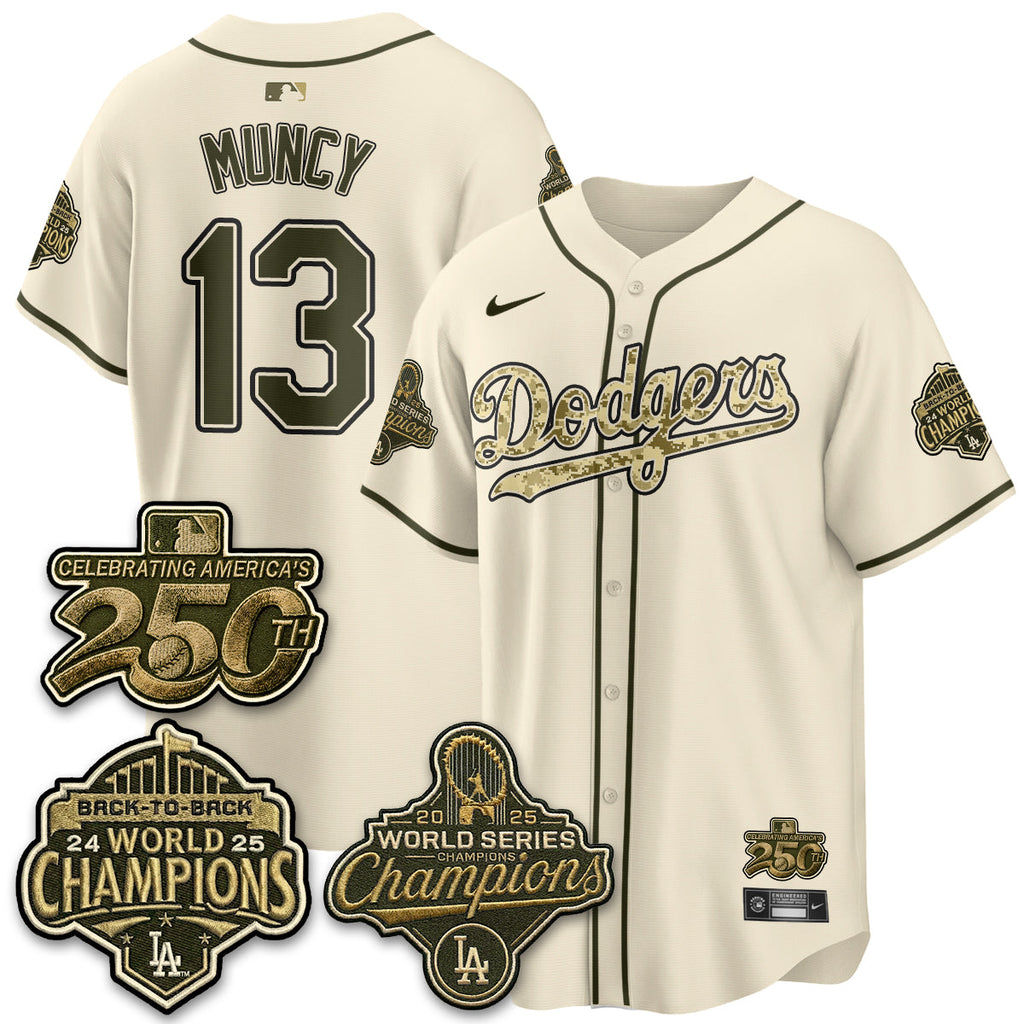Los Angeles Dodgers Military Appreciation Game Day Jersey -All Stitched