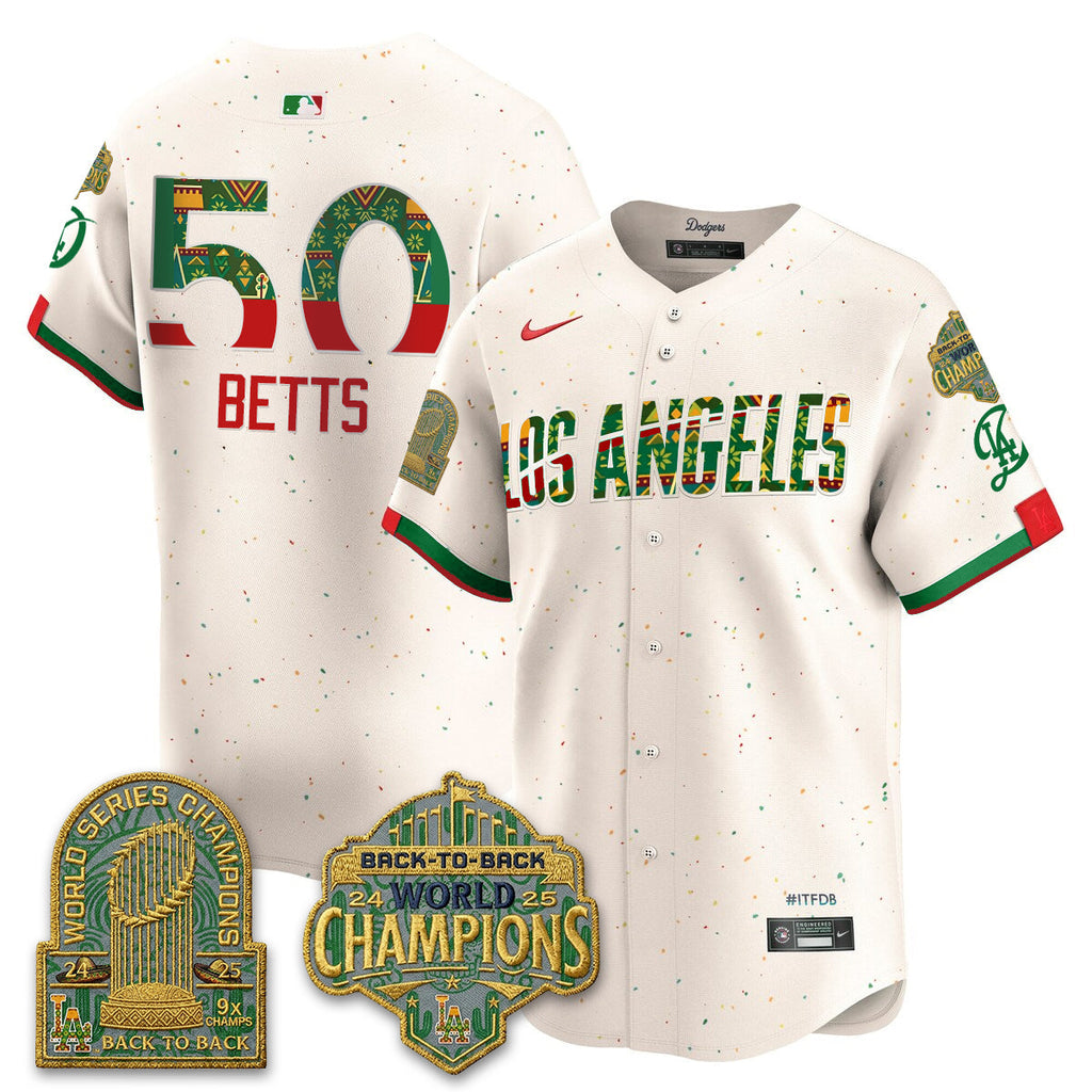 Los Angeles Dodgers x Mexican Heritage âLetâs Fiesta!â 2026 Limited Vapor Jersey - All Stitched