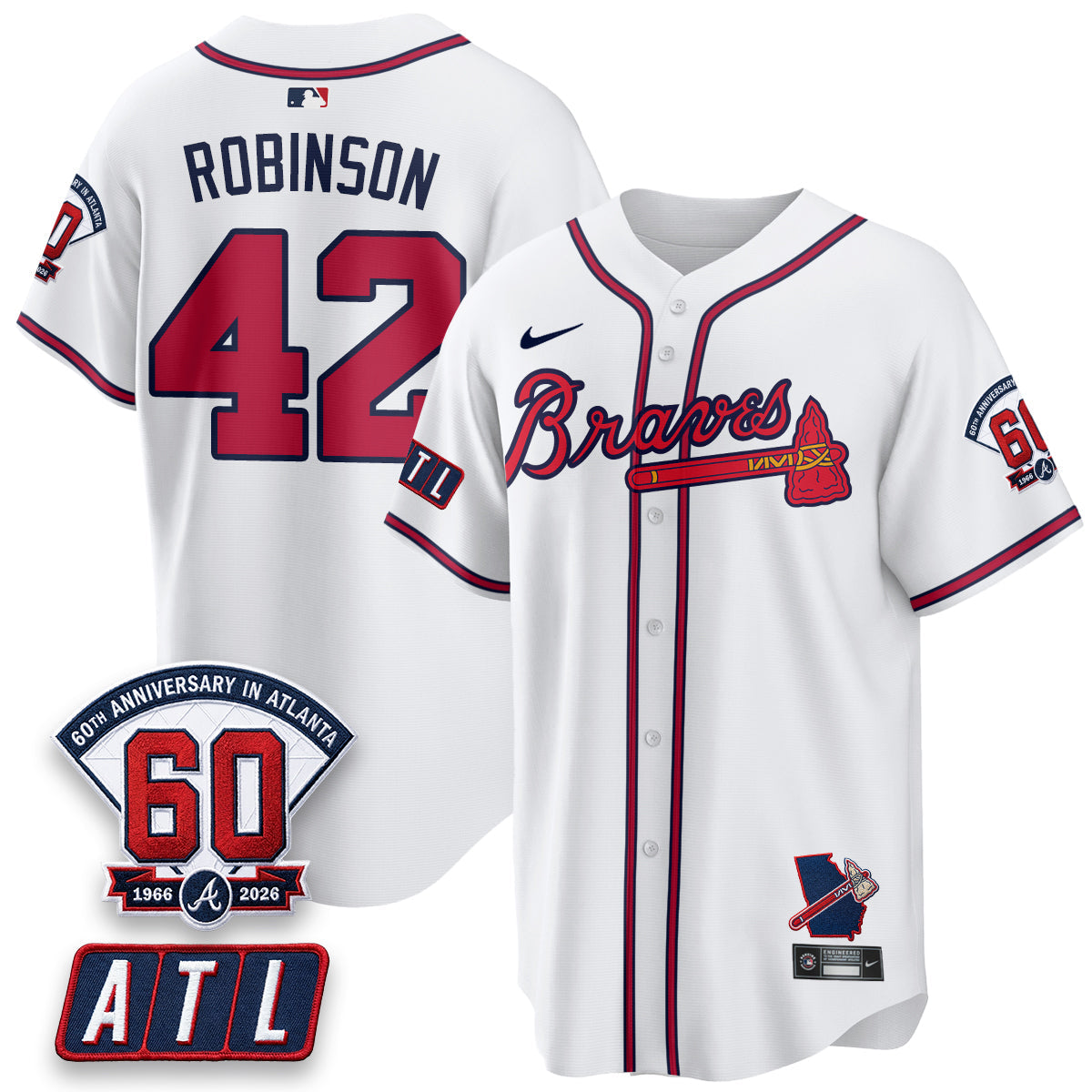 Atlanta Braves 2026 60th Anniversary Vapor Limited Jersey - All Stitched