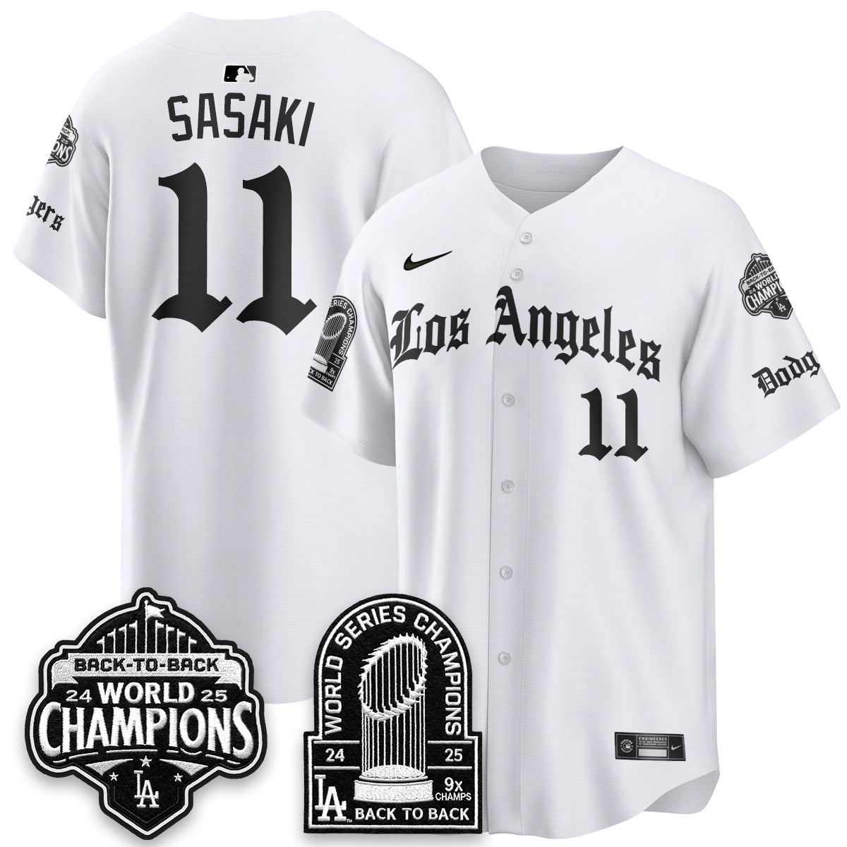 LAD WS Champions Back 2 Back Patch Vapor Premier Limited Gothic Edition Jersey - All Stitched