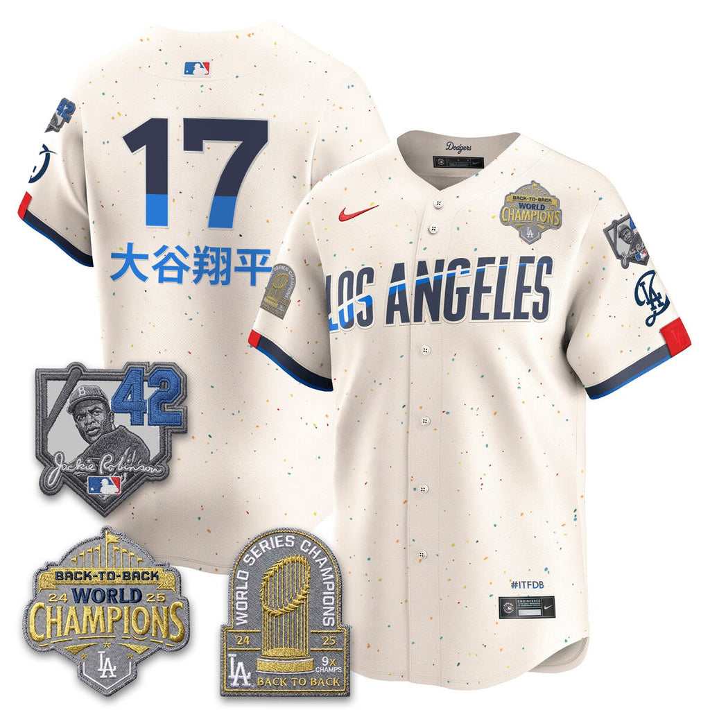 Los Angeles Dodgers 2026 New Era Gold Collection Vapor Limited Jersey - B2B Champs - All Stitched