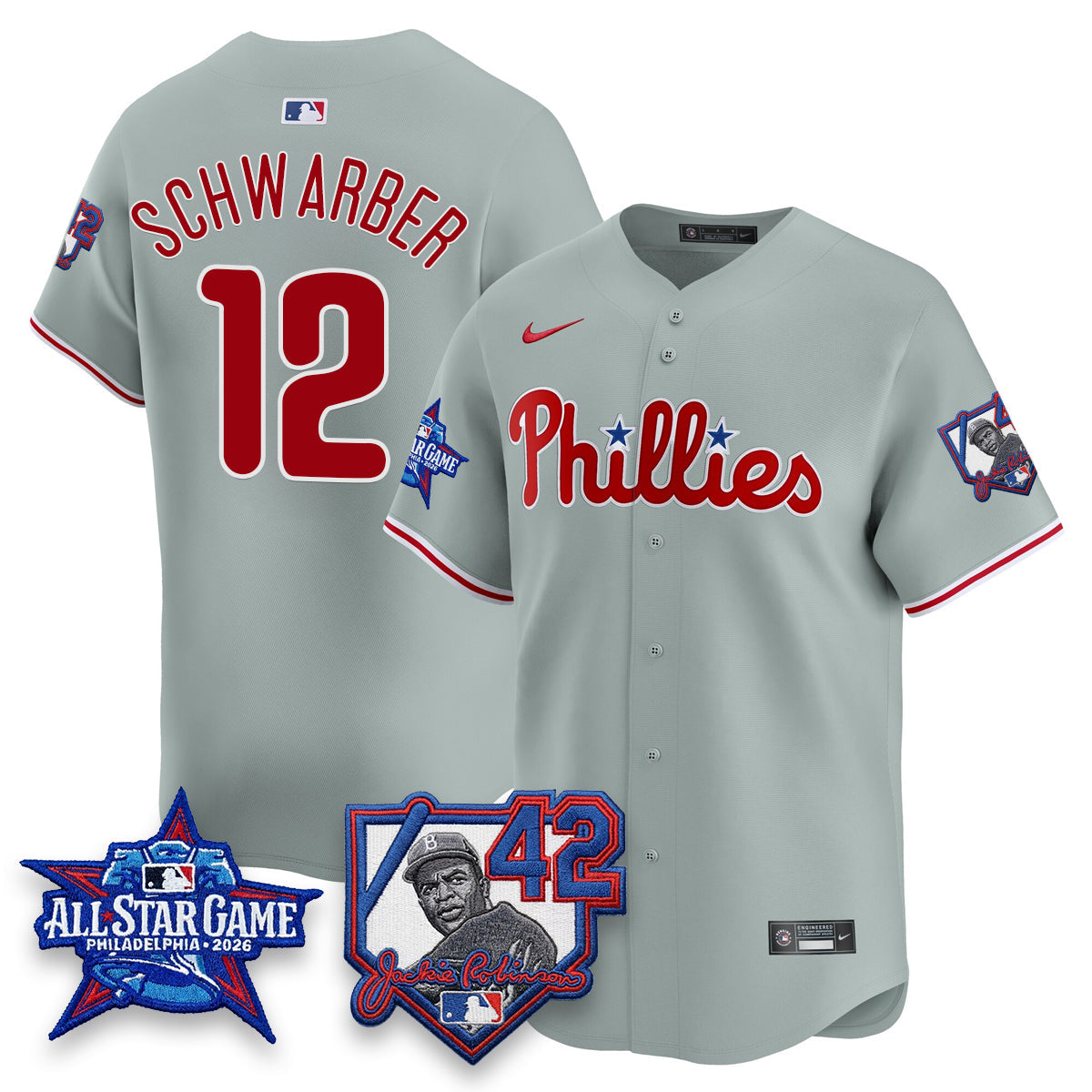Philadelphia Phillies 2026 Jackie Robinson New Era - All Star Game Vapor Limited Jersey - All Stitched
