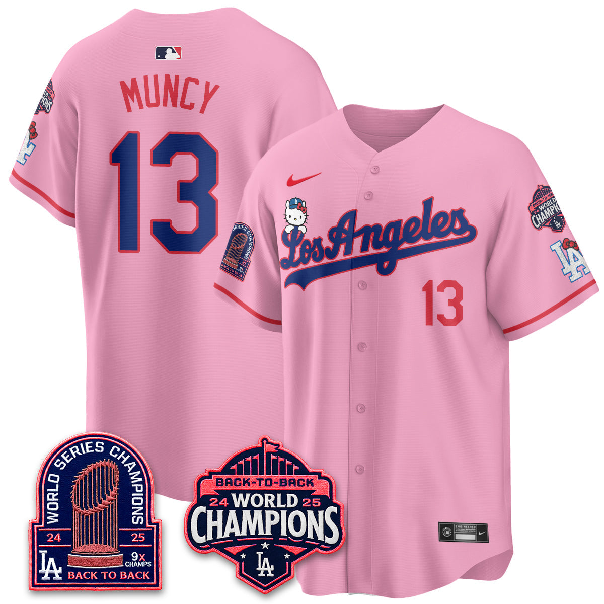 Los Angeles Dodgers x Hello Kitty Night 2026 Vapor Jersey - All Stitched - V2