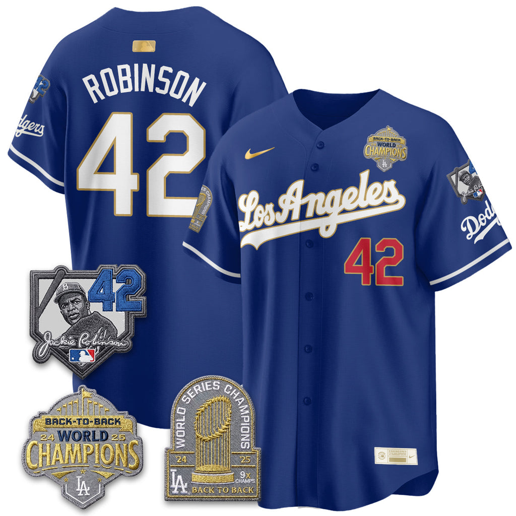 Los Angeles Dodgers 2026 New Era Gold Collection Vapor Limited Jersey - B2B Champs - All Stitched