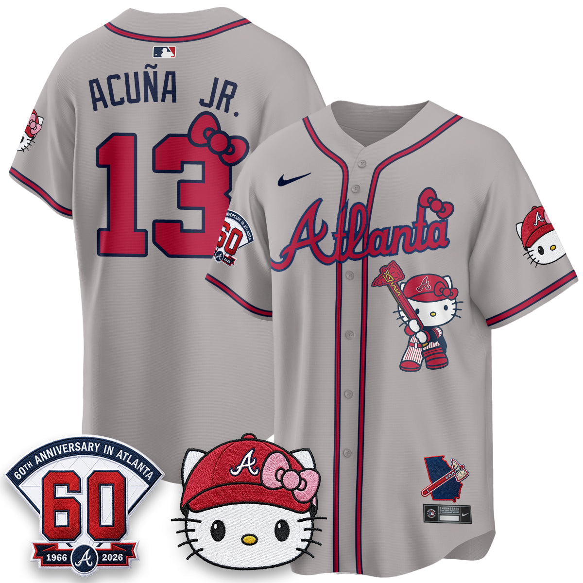 Atlanta Braves x Meow KT 2026 Vapor Limited Jersey - All Stitched