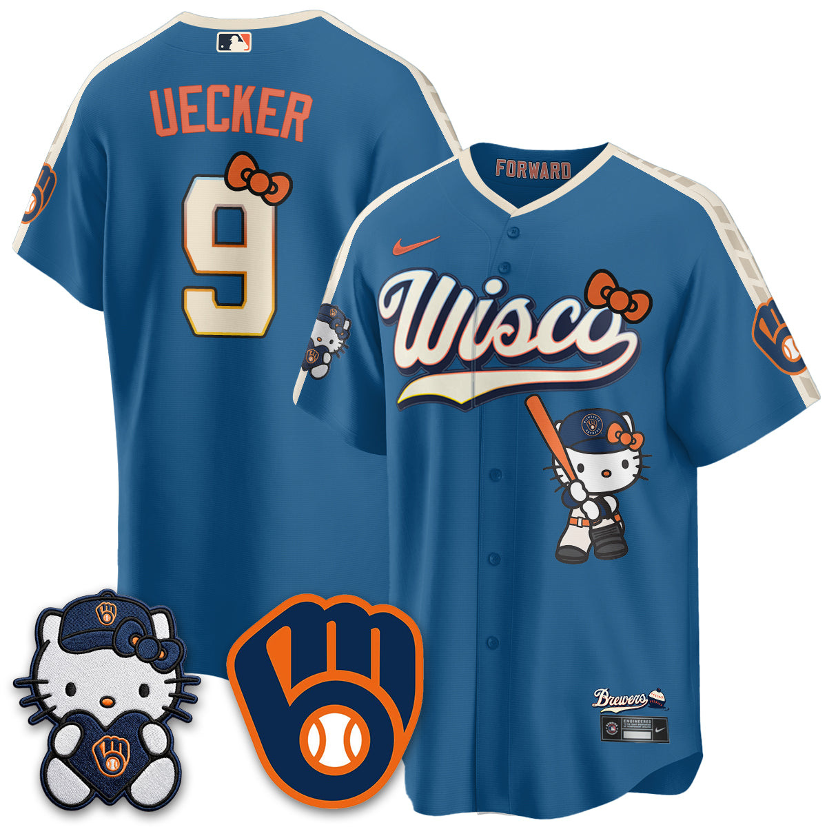 Milwaukee Brewers Meow KT Night Vapor Limited Jersey - All Stitched