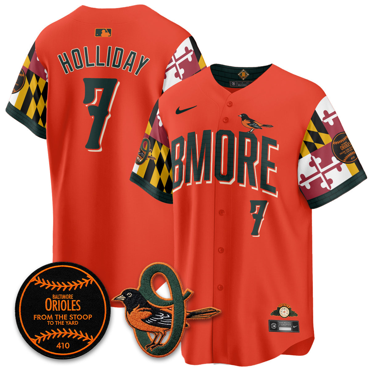 Baltimore Orioles x Maryland State Flag 2026 Vapor Jersey - All Stitched