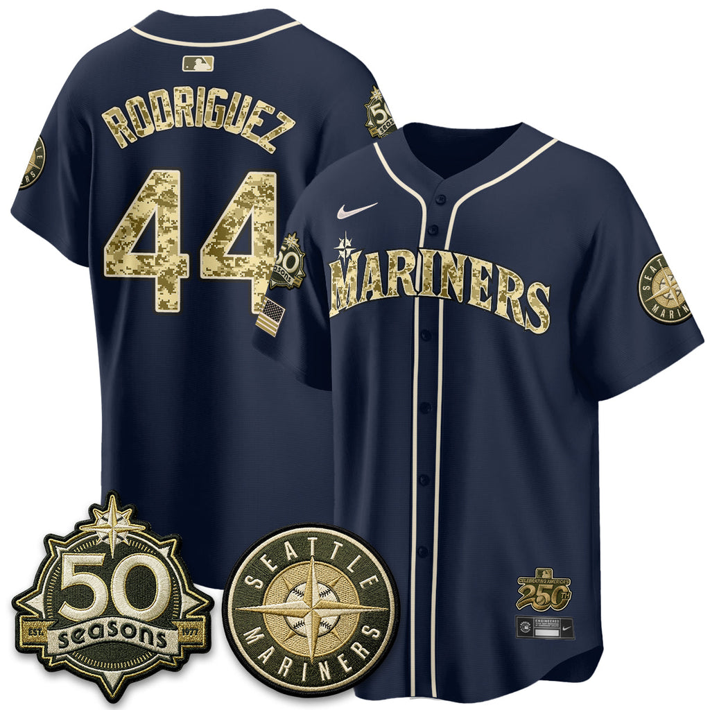 Seattle Mariners 2026 Armed Forces Day Jersey V3 - All Stitched