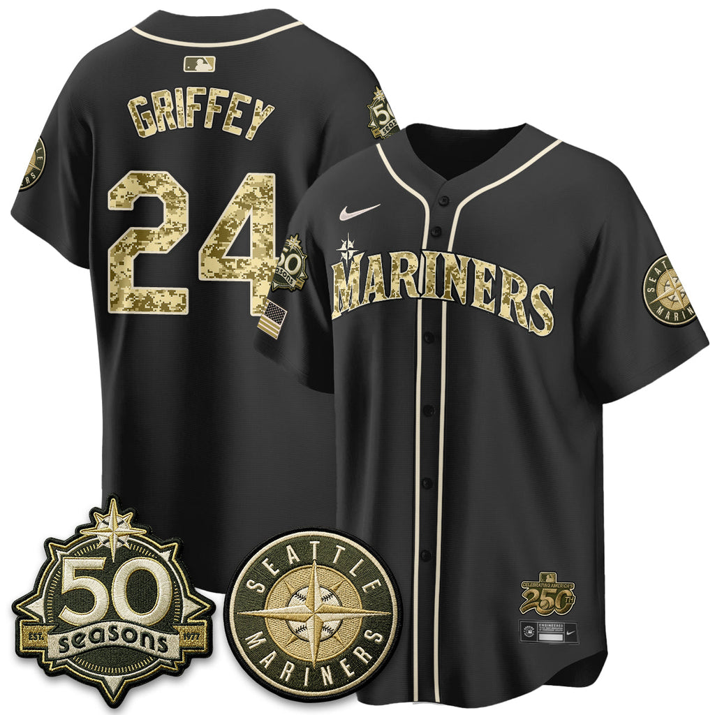 Seattle Mariners 2026 Armed Forces Day Jersey V3 - All Stitched