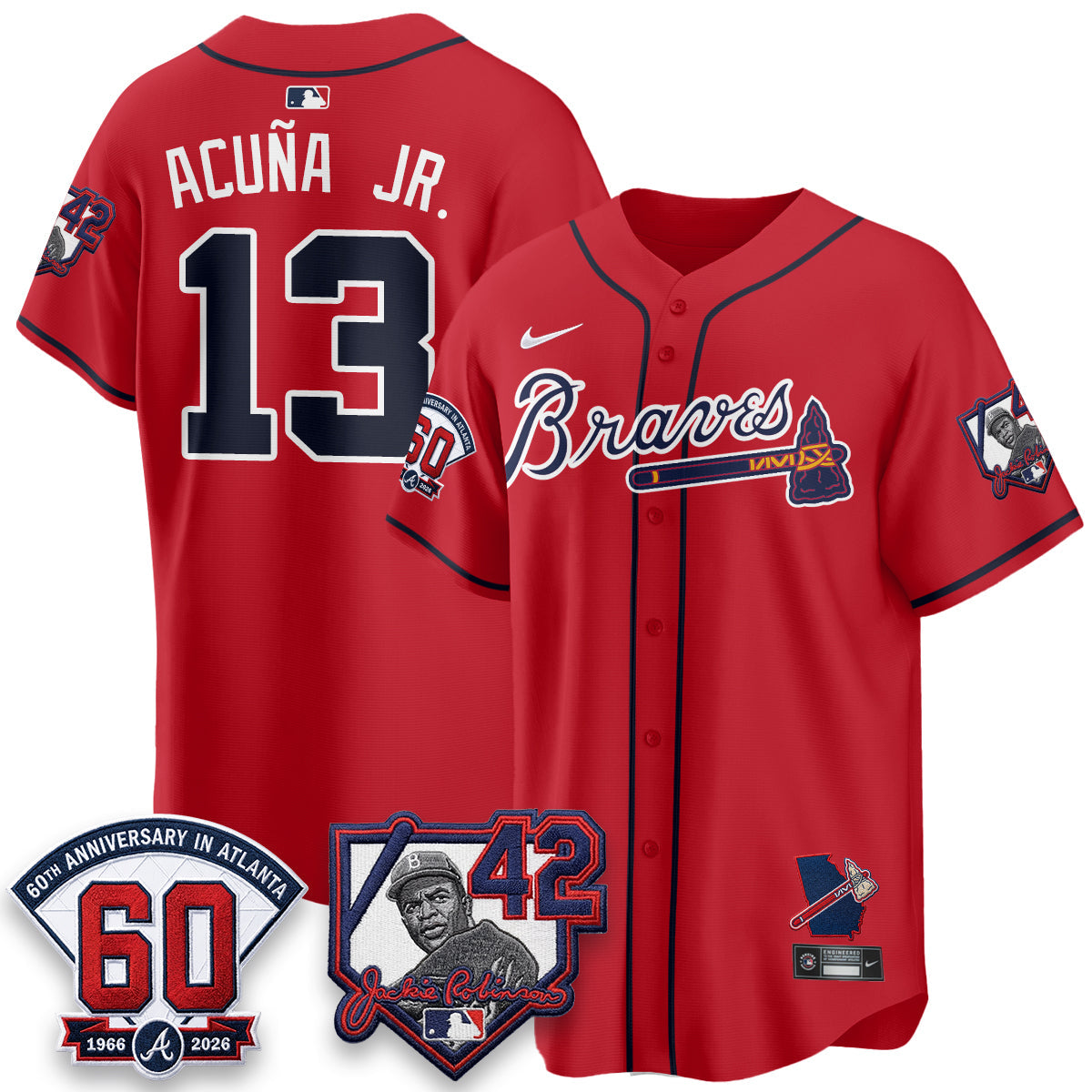 Atlanta Braves 2026 Jackie Robinson Day Vapor Limited Jersey - All Stitched