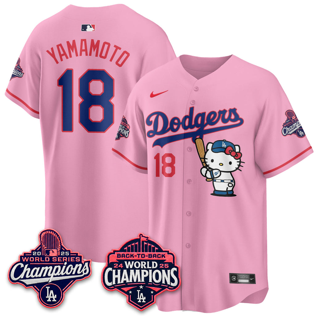 Los Angeles Dodgers x Hello Kitty Night 2026 Vapor Jersey - All Stitched