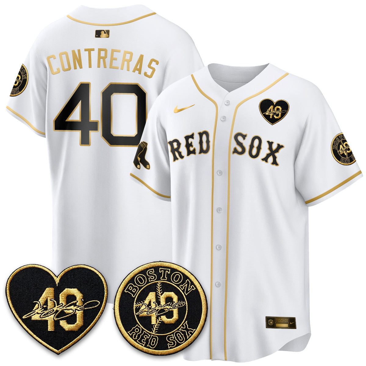 Boston Red Sox Tim Wakefield Memorial Patch Vaper Premier Limited Jersey - All Stitched