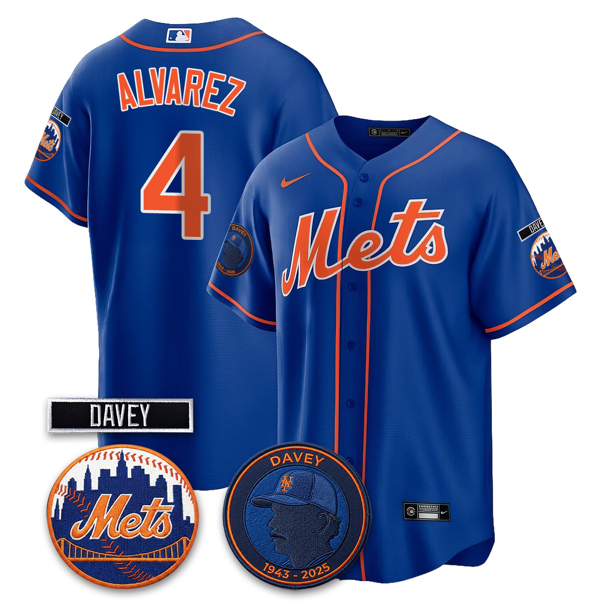 New York Mets 2026 Davey Johnson In Memoriam Vapor Limited Jersey - All Stitched