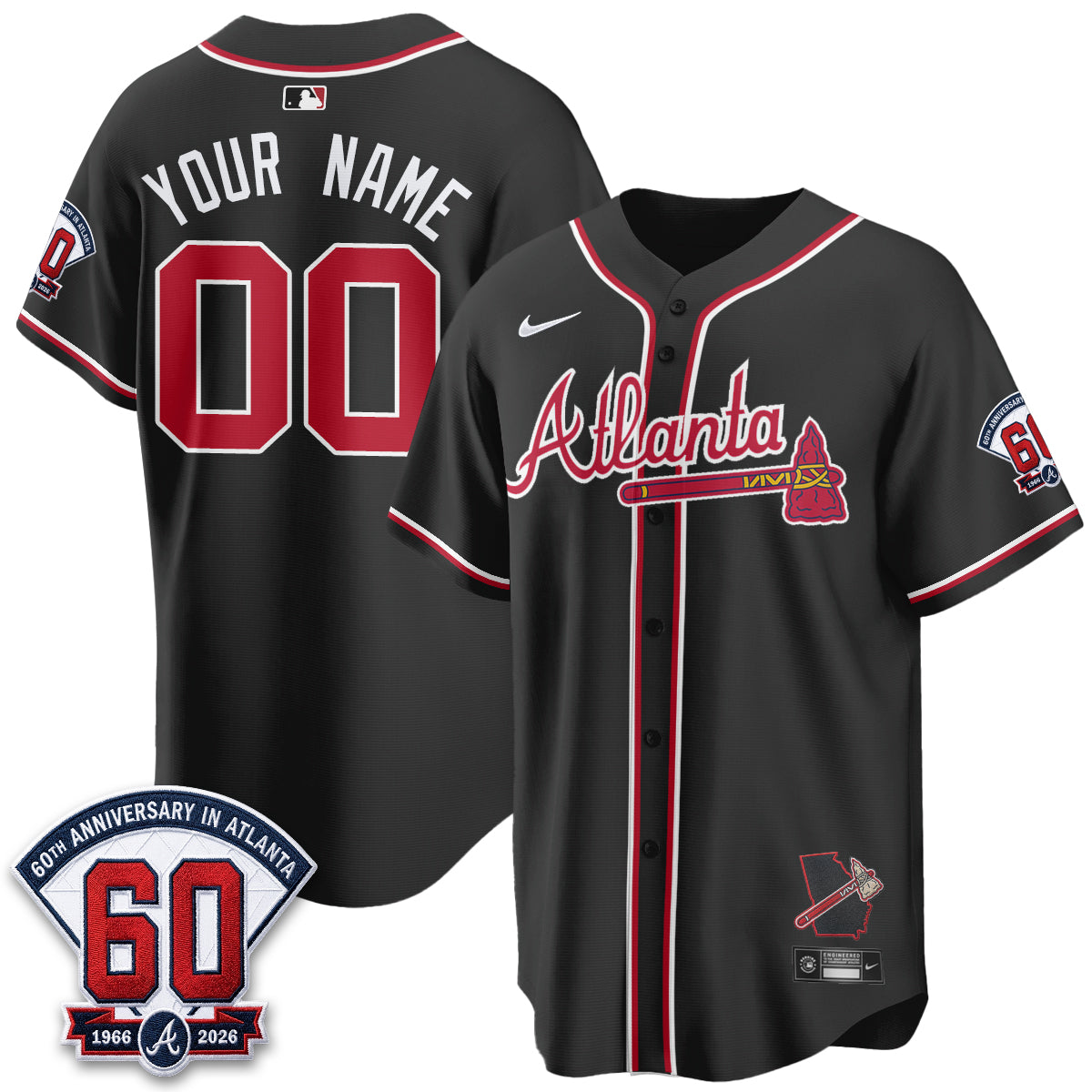 ATL 2026 Black Out Style Vapor Limited Custom Jersey - All Stitched