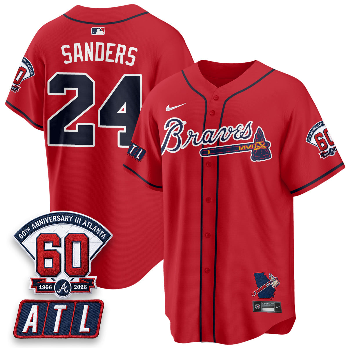 Atlanta Braves 2026 60th Anniversary Vapor Limited Jersey - All Stitched