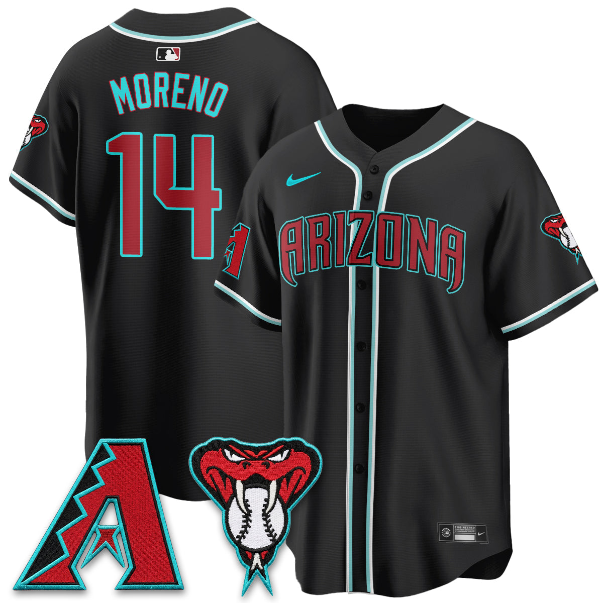 Arizona Diamondbacks Black Out Style Vapor Premier Limited Jersey - All Stitched