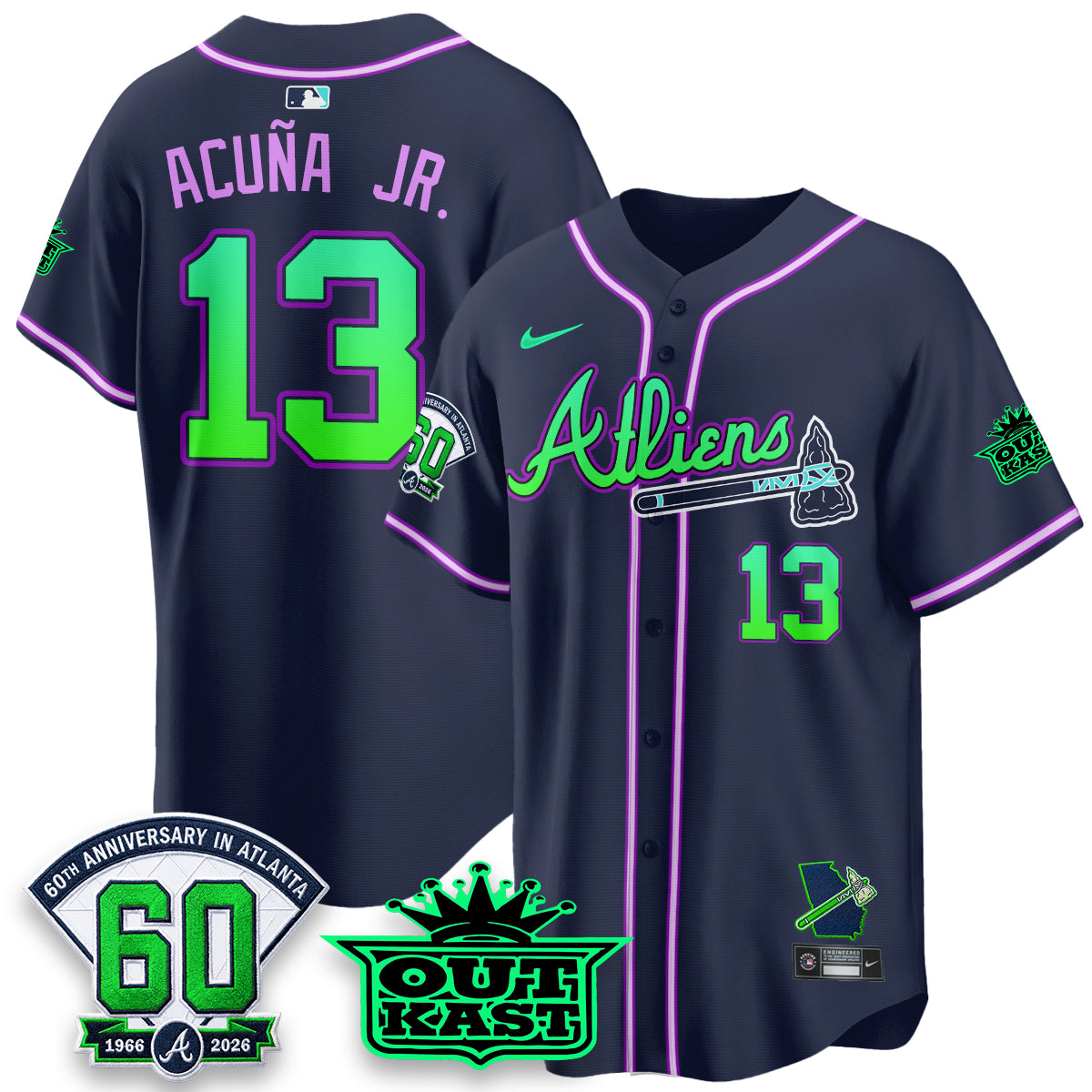 ATL x Atliens Cool Base Galaxy Version Jersey - Stitched (44)
