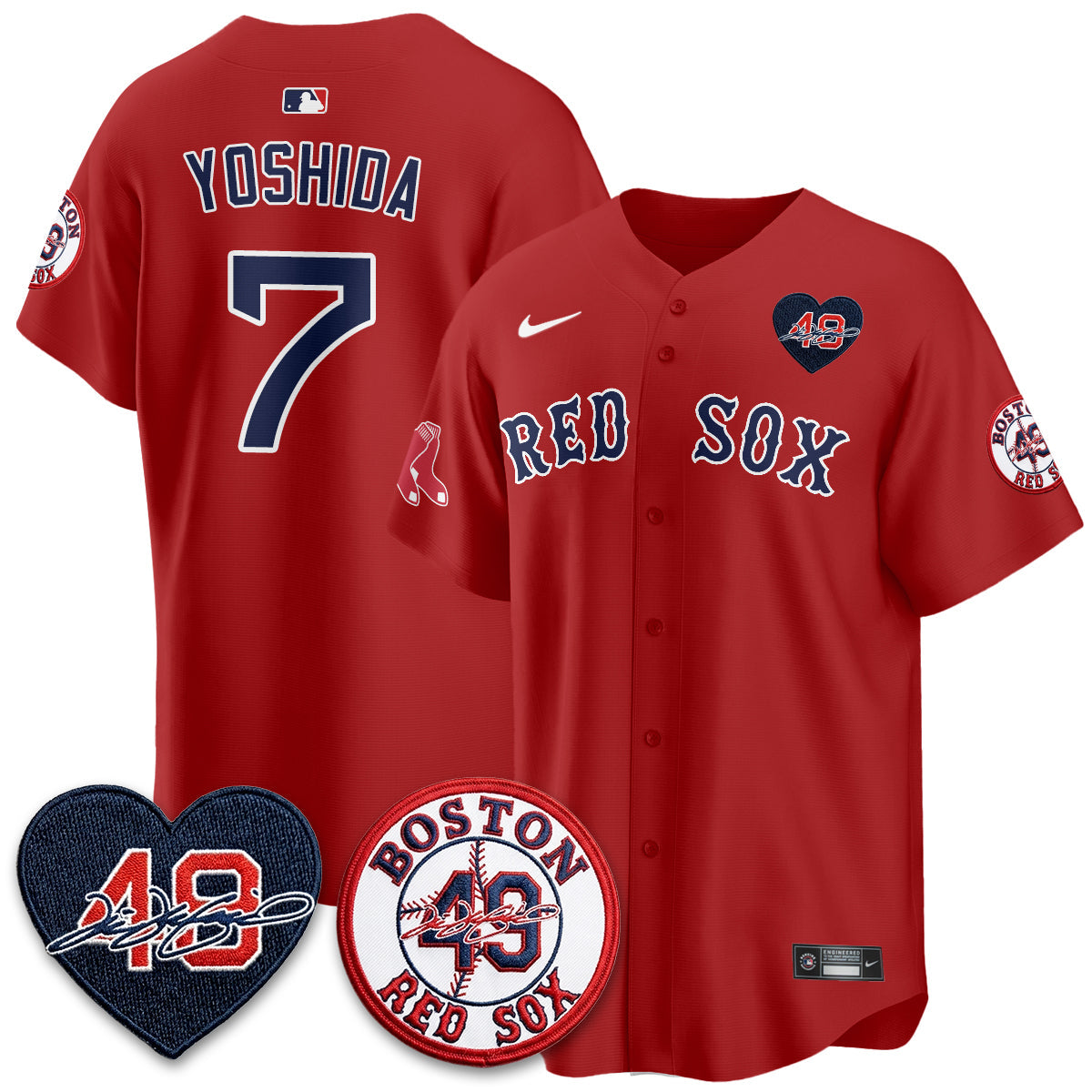 Boston Red Sox Tim Wakefield Memorial Patch Vaper Premier Limited Jersey - All Stitched